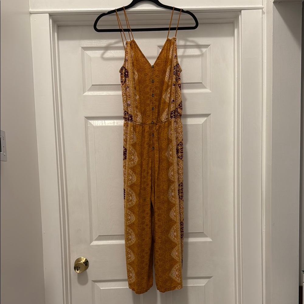 Xhilaration Jumpsuit Mustard Floral